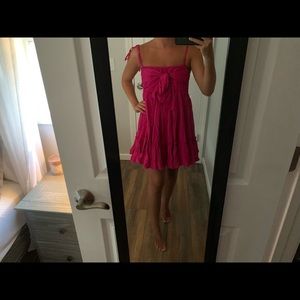 Pink BOHO mini dress.